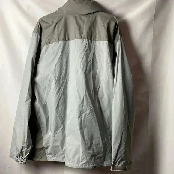 COLUMBIA MENS SIZE XXL GRAY LIGHTWEIGHT JACKET  STOWAWAY HOOD EUC ZIP FRONT - Picture 10 of 12